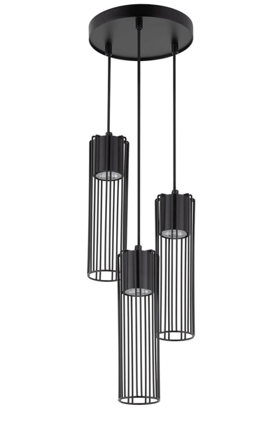 Industrialna lampa wisząca Fobia kaskada nad łóżko czarna