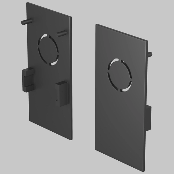 Zestaw dwóch zaślepek do szyn magnetycznych Exility TRA034EC-41B czarny