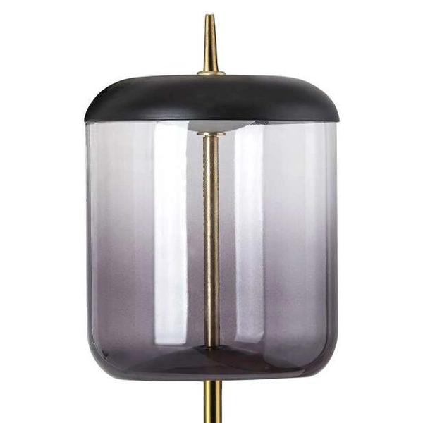 Stołowa LAMPA stojąca DELICE 5026 Rabalux szklana LAMPKA biurkowa skandynawska LED 6W 4000K czarna przydymiona