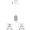 Loftowa LAMPA wisząca MESH 43404/15/30 Lucide druciana OPRAWA metalowy zwis czarny