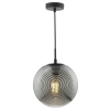 Kulista wisząca lampa Evander EVA0122 kula czarna przydymiona