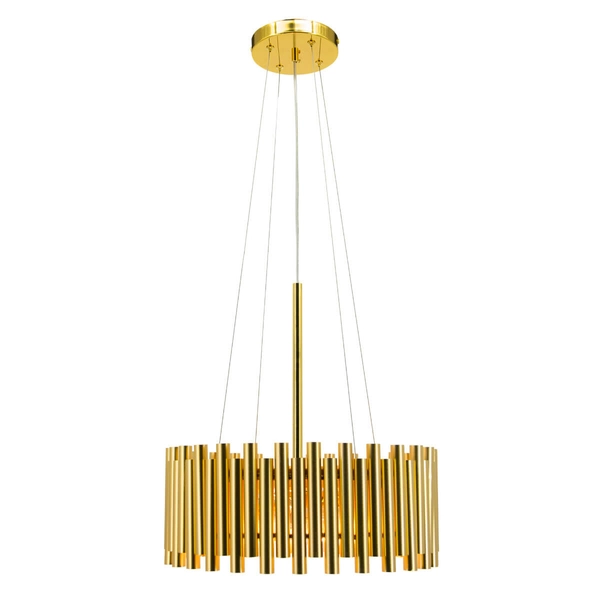 Metalowa lampa wisząca Narni 6235/4 TR okrągła jadalniana złota