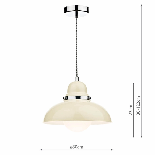 Wisząca lampa Dynamo DYN0133 Dar Lighting nad wyspę kremowa chrom
