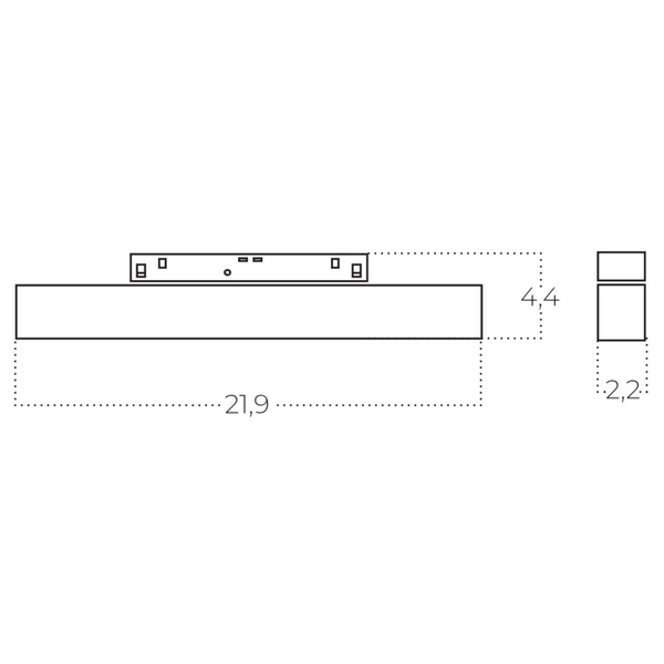 Liniowa lampa magnetyczna ALFA SAGA AZ6284 LED 12W 3000-6000K DALI czarny