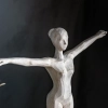 Rzeźba baletnica Ballerina 5059413869884 dekoracja kobieta czarny biały