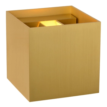 Kwadratowa lampa ścienna XIO 09217/04/02 Lucide kostka złota