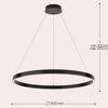 Lampa wisząca Rim MOD058PL-L42B3K loft pierścień czarny