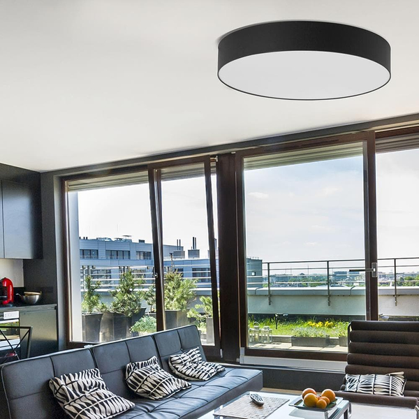 Okrągły plafon do kuchni Rondo 4433 TK Lighting tkaninowy beżowy