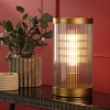 Nocna lampa stołowa Bianka BIA4263 szklana tuba satynowy brąz