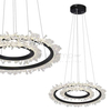 LAMPA wisząca FROZEN ML617 Milagro kryształowa OPRAWA zwis LED 60W 4000K pierścienie rings glamour crystal przezroczyste czarne