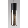 Wisząca lampa loft RONNO 72051 tubka szklana przydymiona czarna