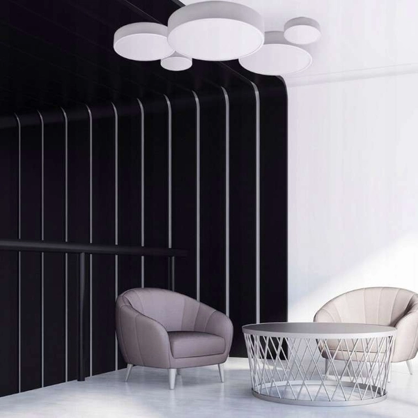 Okrągły plafon Cleo 137623600646 TEAM natynkowy LED 96W 3000K biały