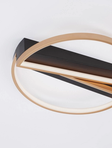 Ściemnialna lampa sufitowa Croix LED 28W 3000K czarna złota