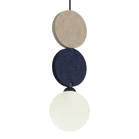 Lampa wisząca do kuchni Andrea PND-59779C-1S-MLTI beżowa czarna