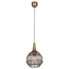 Metalowa lampa zawieszana SORAYA 365430104 Trio do jadalni czarny złoty