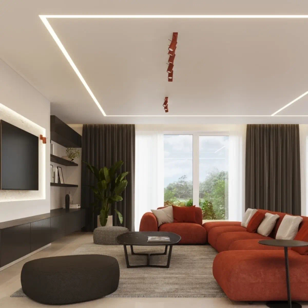 Lampa sufitowa z regulacją RING SL.1509 potrójna terakota