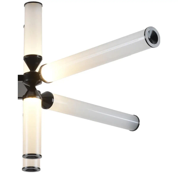 Wisząca lampa tuby Quadro RH115-12P Step LED 72W 3000K biała czarna