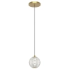 Kulista wisząca lampa Marni QN-MARNI-1P-NBR LED 5W 3000K mosiądz