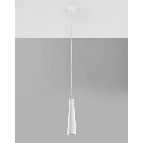 Biała lampa wisząca SL.0845 ceramiczna do sypialni nad łóżko