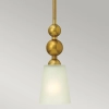 LAMPA wisząca HK-ZELDA-P-A-VS Elstead HINKLEY zwis szklana OPRAWA retro ZWIS podłużny mosiądz biały