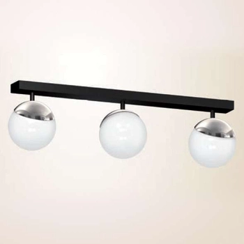Plafon LAMPA sufitowa SFERA MLP8873 Milagro metalowa OPRAWA kule balls na listwie czarne białe chrom