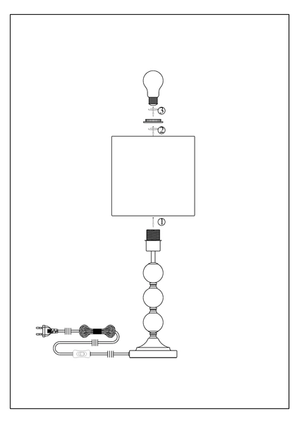 Lampka stojąca Octo 108574 Markslojd materiałowy abażur czarny złoty