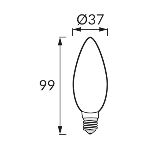 Żarówka świecznikowa Vela 03661 Ideus E14 4W 4000K 420lm biała