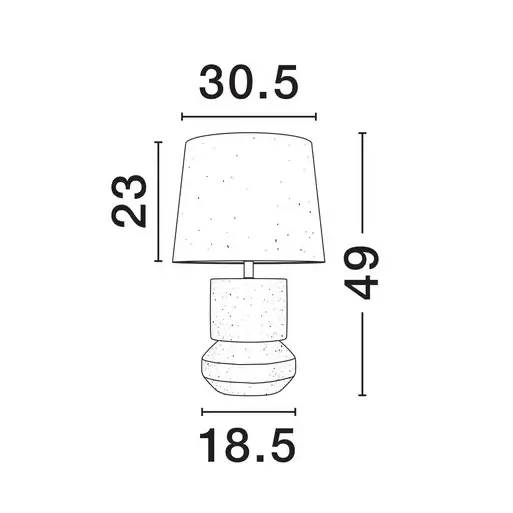 Geometryczna lampa stołowa VILESTO LE45289 do sypialni brązowa beżowa