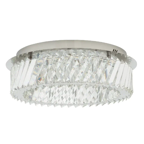 Sufitowa lampa do sypialni LUXORA 11708 LED 20W 3000K crystals nikiel