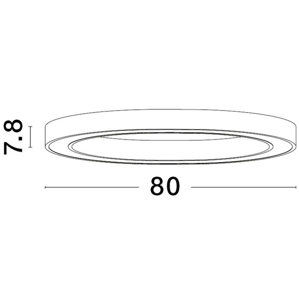 Okrągła modernistyczna oprawa sufitowa Milpa LE43284 LED 50W 3000K złota