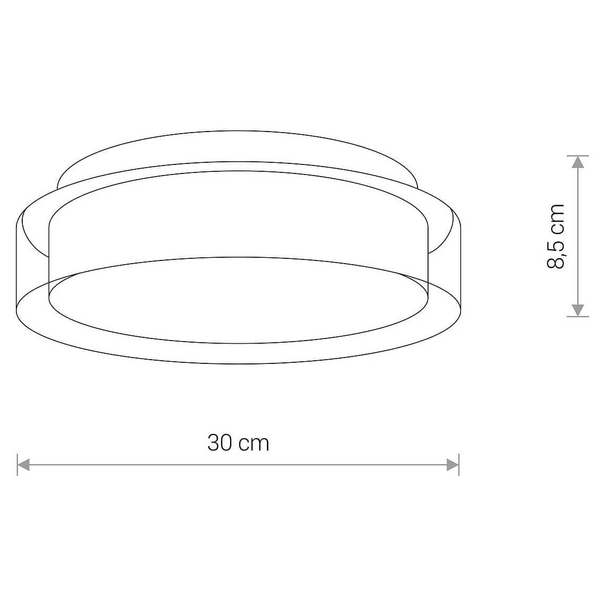 Okrągły plafon salonowy Pan LED 12W 4000K szklana lampa chrom