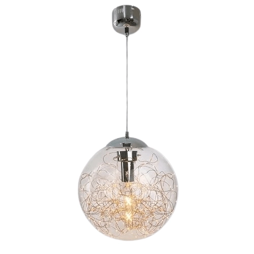 LAMPA wisząca GLAMOUR LA068/P_C LED 40W szklana OPRAWA dekoracyjny zwis glamour przezroczysty