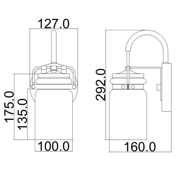 Kinkiet LAMPA ścienna Brinley KL-BRINLEY1-OZ Elstead KICHLER skandynawska OPRAWA szklana brąz przezroczysta
