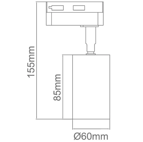 LAMPA sufitowa Kika Track Gold BK Orlicki Design metalowa OPRAWA do systemu szynowego 1-fazowego złota czarna