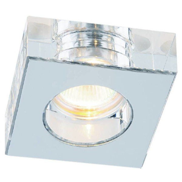 Kwadratowa lampa podtynkowa ASTRO Orlicki szklana  chrom