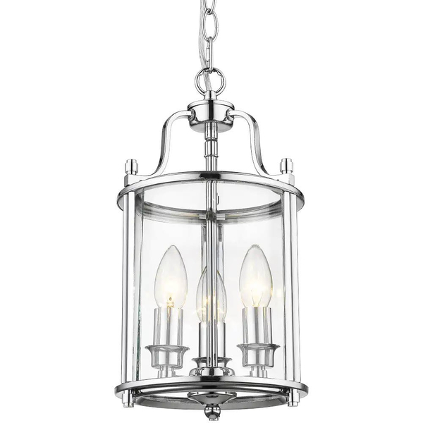 Industrialna LAMPA wisząca NEW YORK P03427CH Cosmolight szklana latarenka do salonu przezroczysta