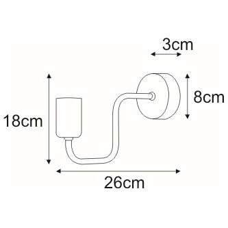 Kinkiet LAMPA industrialna Skadi K-3893 Kaja ścienna OPRAWA metalowy pręt sticks czarny