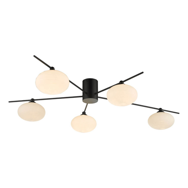 Sufitowa lampa do sypialni Jasper JAS5422 molekuły białe czarne