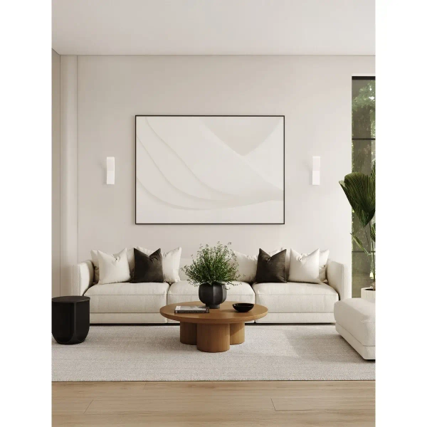 Ścienna lampa gipsowa DORSELA LE45576 minimalistyczna biała