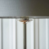 Salonowa lampa podłogowa Highclere 112570 z abażurem brązowa nikiel