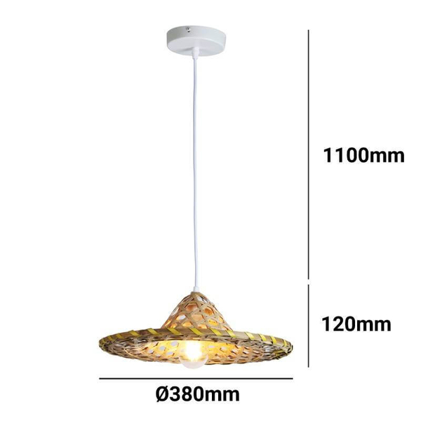 Pleciona lampa zawieszana Boho ABR-LWBRA Abruzzo do jadalni beżowa