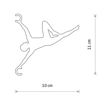 Dekoracyjny uchwyt do regulacji ACROBAT 11796 metalowy jedwabisty szary