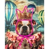 Neonowy obraz pies NEON BULLDOG BALOON KH1501100247 King Home neon różowy wielokolorowy