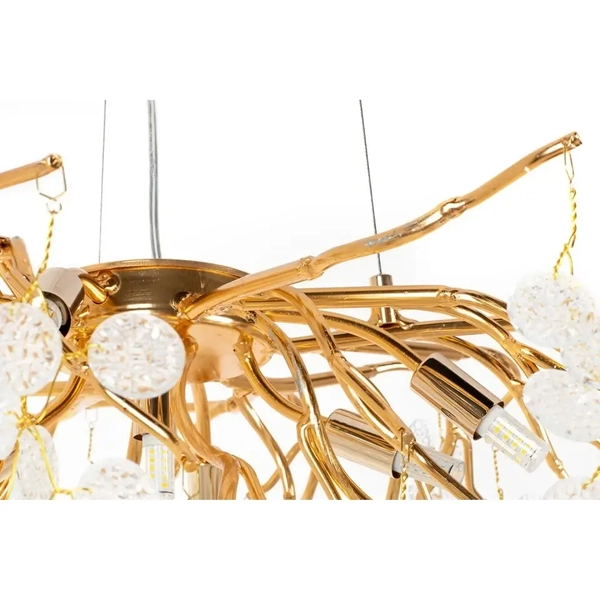 Regulowana lampa wisząca RIVIERA 5900168832954 Moosee kryształki złota