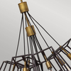Wisząca lampa industrialna Fulton HK-FULTON-13P czarna mosiądz