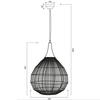 Lampa wisząca SORAYA 365440132 Trio drop zwisająca do sypialni czarny