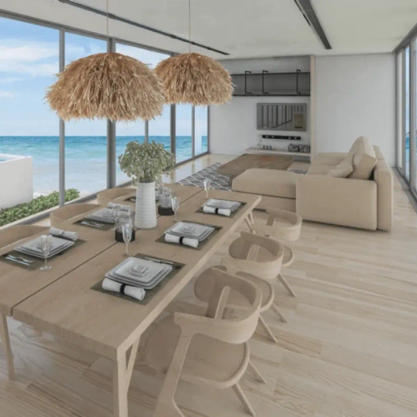 Wisząca lampa boho 23197 naturalna do jadalni brązowy złoty