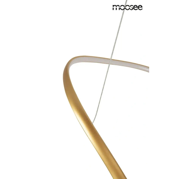 Lampa wisząca falista WAVES złota MSE1501100594 1xLED 28W 3000K metalowa
