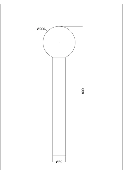 Słupek ogrodowy Bold O598FL-01GR Maytoni klosz kulisty IP54 szary