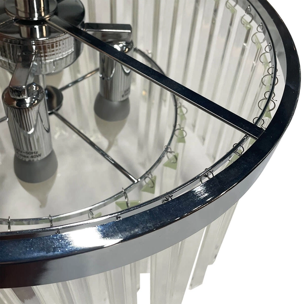 Plafon LAMPA sufitowa VETRO LP-2910/4C Light Prestige okrągła OPRAWA glamour z kryształkami crystals przezroczysty chrom